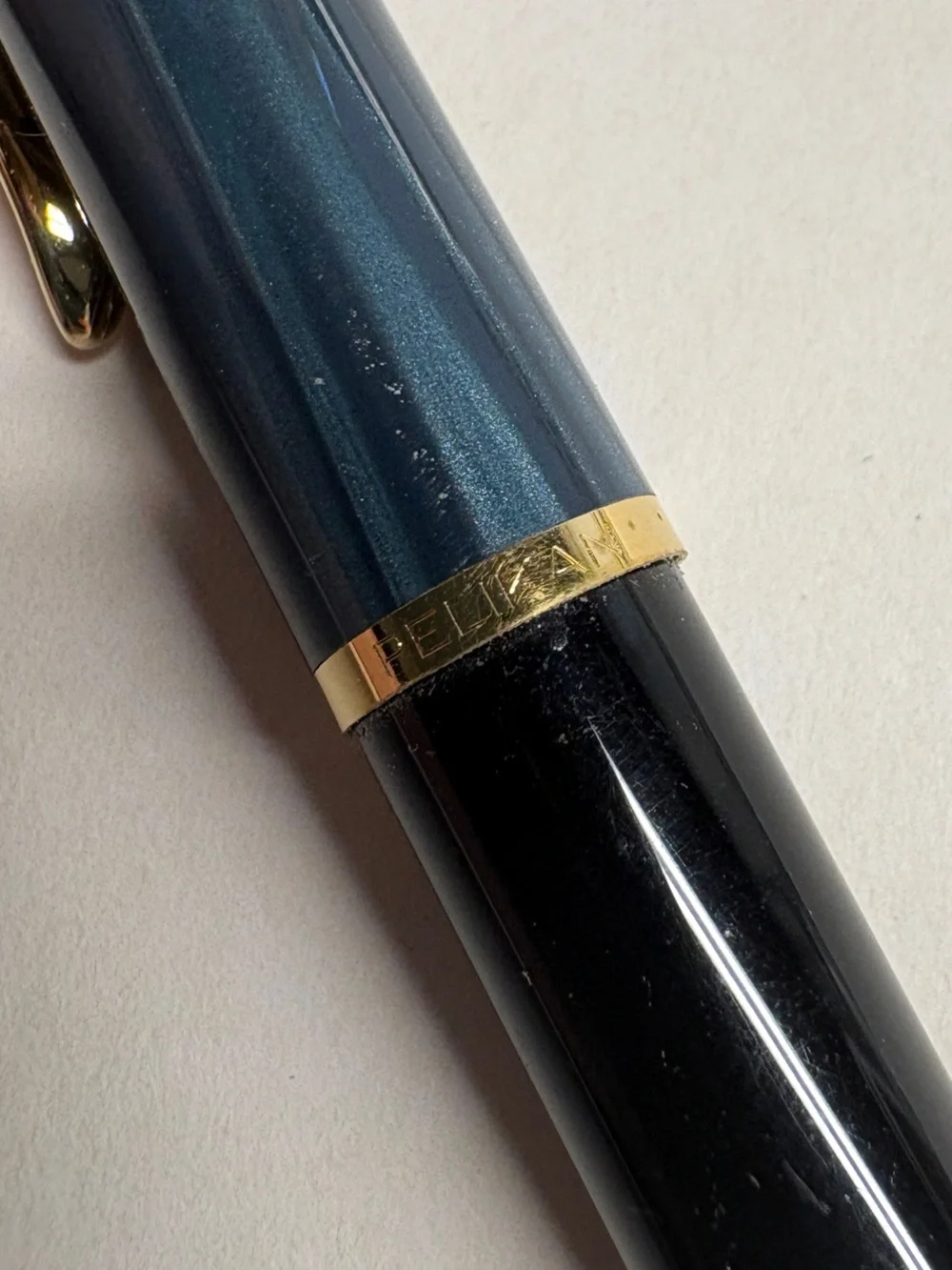 Vintage Pelikan Classic Blue Marbled Ballpoint Pen K200 Germany